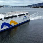 Electric ferry ChinaZorilla, and Danish Royals. Location: Hobart